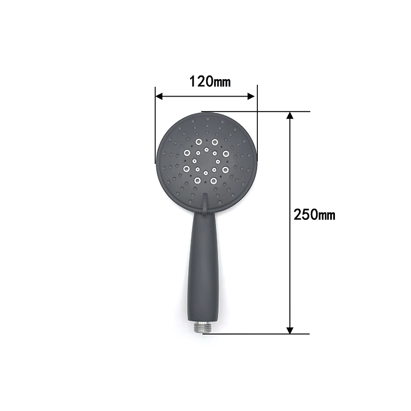 Booster bruser rund sort sprinkler i rustfrit stål 6613